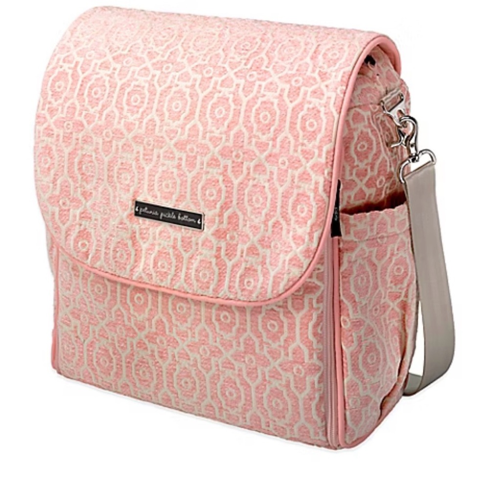 Petunia Pickle Bottom Pink Geometric Pattern Baby Bag
